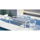 Modern Design Outdoor Wood and Aluminum Dining Table - Ganges Viadurini