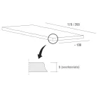 Dining Table in Wood and Aluminum Made in Italy, Precious - Lingotto Viadurini