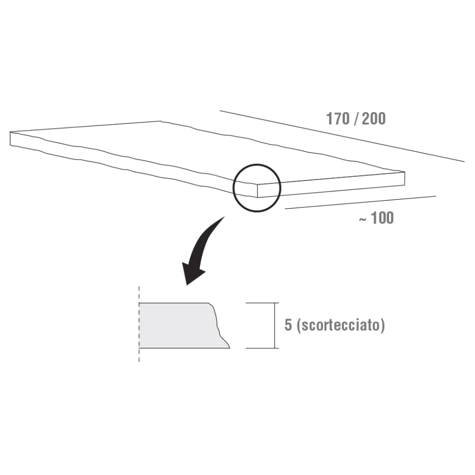 Dining Table in Wood and Aluminum Made in Italy, Precious - Lingotto Viadurini