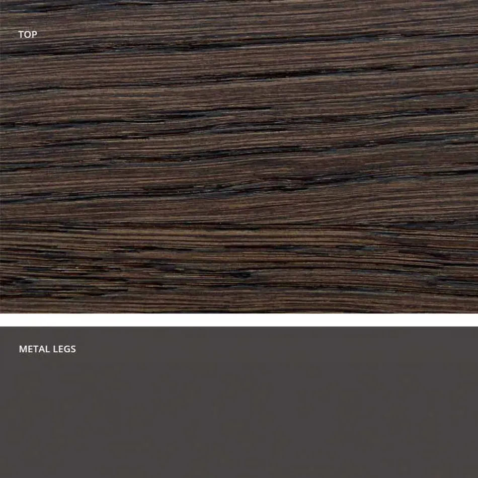 Dining table in modern solid wood made in Italy, Mitia Viadurini