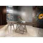 Dining table in modern solid wood made in Italy, Mitia Viadurini
