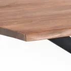 Dining Table in Solid Acacia Wood and Steel - Phosphorus Viadurini