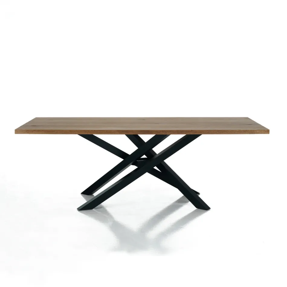 Dining Table in Solid Birch Wood - African Viadurini