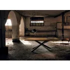 Modern solid wood dining table made in Italy Oncino Viadurini