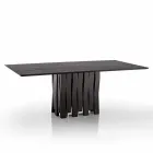 Mdf design wooden dining table made in Italy, Egisto Viadurini
