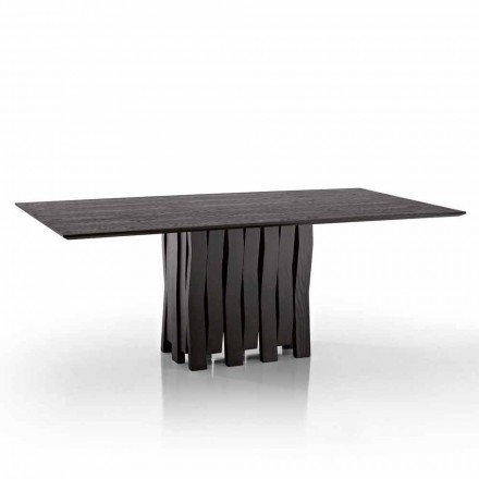 Mdf design wooden dining table made in Italy, Egisto Viadurini