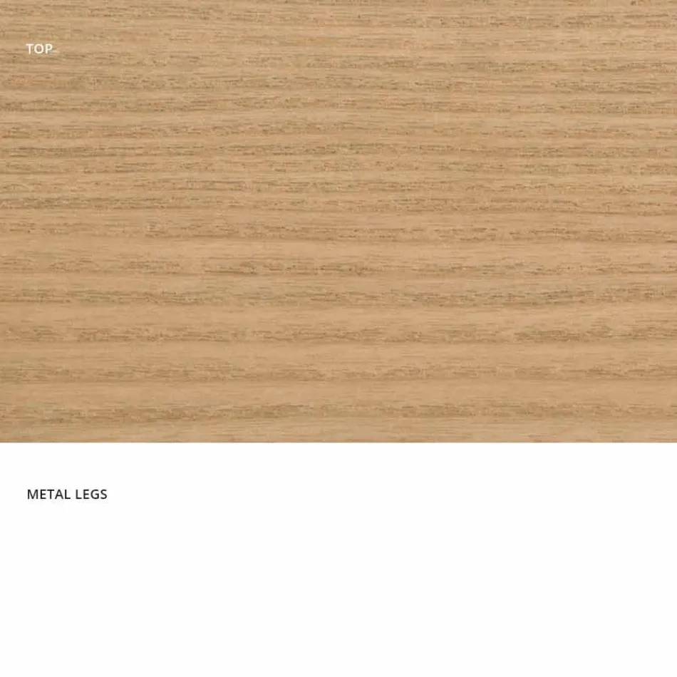 Dining table in MDF wood and modern metal made in Italy, Dionigi Viadurini