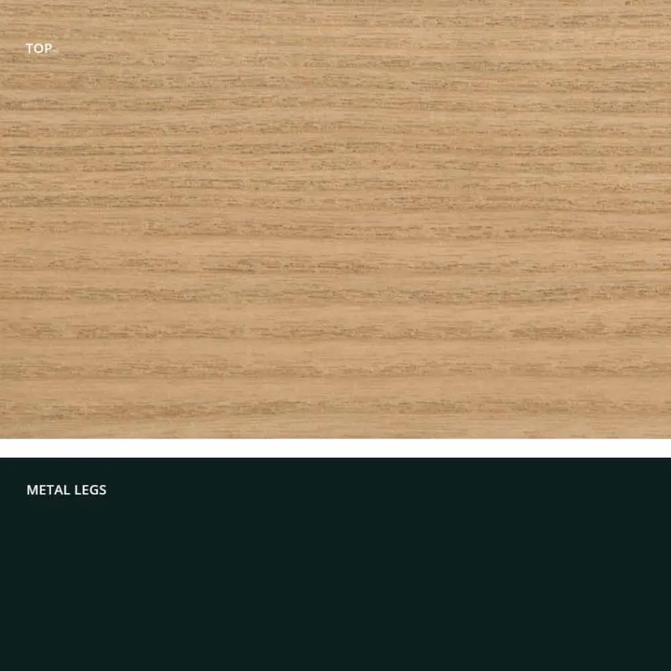 Dining table in MDF wood and modern metal made in Italy, Dionigi Viadurini