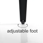 Dining Table in Mdf Oak Finish and Matt Black Steel - Gherardo Viadurini