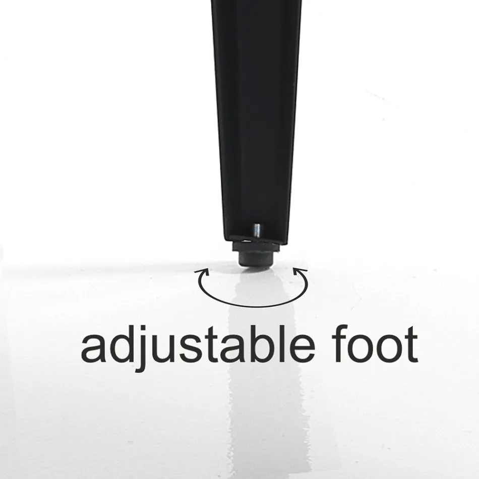 Dining Table in Mdf Oak Finish and Matt Black Steel - Gherardo Viadurini