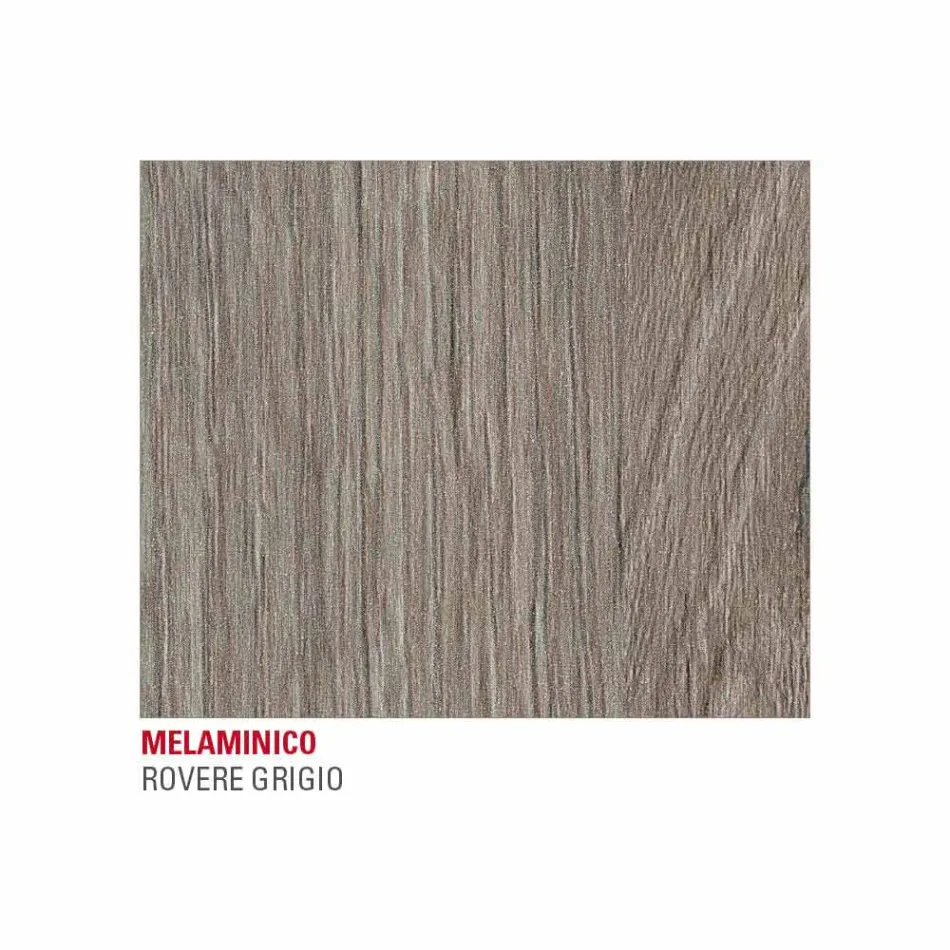 Dining Table in Melamine and Painted Metal Made in Italy - Remigio Viadurini