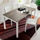 Dining Table in Melamine and Painted Metal Made in Italy - Remigio Viadurini