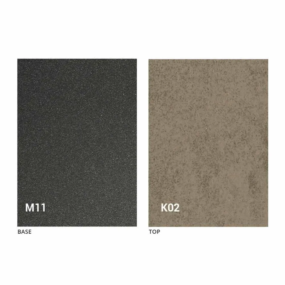 Metal Dining Table and Ceramic Top Made in Italy Design - Anaconda Viadurini