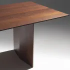 Dining Table in Plywood Veneered in Heat-Treated Ash - Aquarium Viadurini