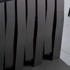 Dining table in glass and solid wood made in Italy, Egisto Viadurini