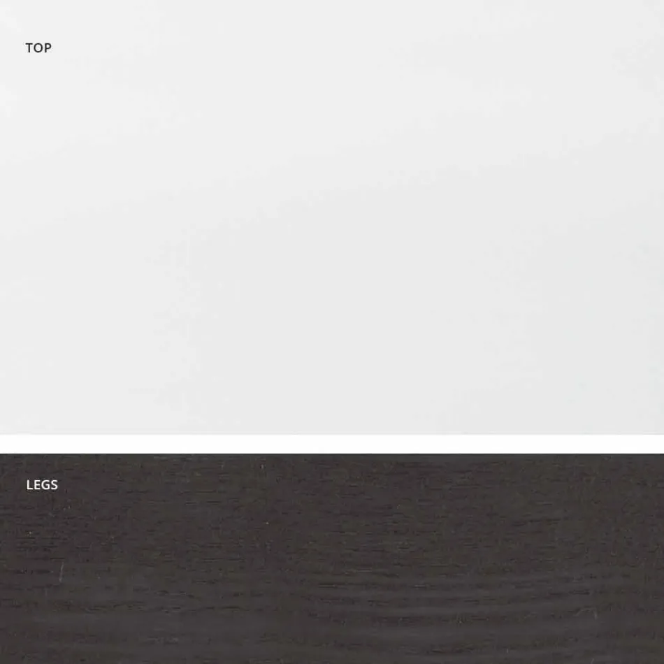 Dining table in glass and solid wood made in Italy, Egisto Viadurini