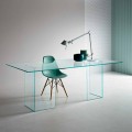 Design Dining Table in Extra-clear Glass, Luxury Made in Italy - Pollinare