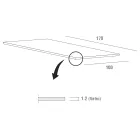 Luxury Tempered Glass and Metal Dining Table Made in Italy - Carlino Viadurini