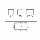 Modern Dining Table in Gres and Ash Wood Made in Italy - Croma Viadurini