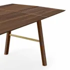 Modern Dining Table in Ash Wood with Black or Gold Details - Andria Viadurini