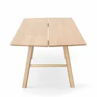 Modern Dining Table in Ash Wood with Black or Gold Details - Andria Viadurini