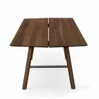 Modern Dining Table in Ash Wood with Black or Gold Details - Andria Viadurini
