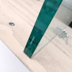 Modern Dining Table in Veneered Wood and Glass Made in Italy - Strappo Viadurini