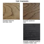 Modern Dining Table in Veneered Wood and Glass Made in Italy - Strappo Viadurini