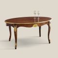 Extendable Oval Dining Table 270 cm in Wood Made in Italy - Baroque