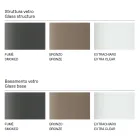 Oval Dining Table with Glass Top and Base Made in Italy - Tiseo Viadurini