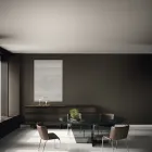 Oval Dining Table with Glass Top and Base Made in Italy - Tiseo Viadurini