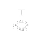 Oval Dining Table with Luxury Made in Italy Fenix Top - Dollars Viadurini