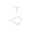 Oval Dining Table with Luxury Made in Italy Fenix Top - Dollars Viadurini