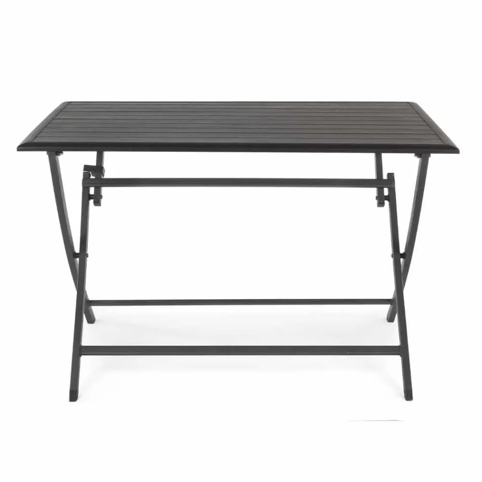 Outdoor Dining Table in Aluminum with Folding Structure - Hunt Viadurini