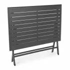 Outdoor Dining Table in Aluminum with Folding Structure - Hunt Viadurini