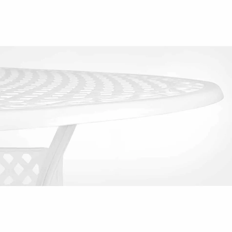 Outdoor Dining Table in White or Anthracite Painted Aluminum - Quick Viadurini