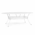 Outdoor Dining Table in White or Anthracite Painted Aluminum - Quick Viadurini