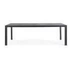 Outdoor Dining Table in Ceramic and Aluminum, Homemotion - Salem Viadurini