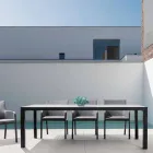 Outdoor Dining Table in Ceramic and Aluminum, Homemotion - Salem Viadurini