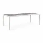 Outdoor Dining Table in Ceramic and Aluminum, Homemotion - Salem Viadurini