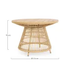 Garden Dining Table in Aluminum and Teak Top-Svlk - Matter Viadurini