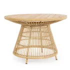 Garden Dining Table in Aluminum and Teak Top-Svlk - Matter Viadurini