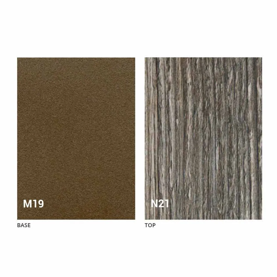 Modern Folding Dining Table in Wood and Metal Made in Italy - Menelao Viadurini