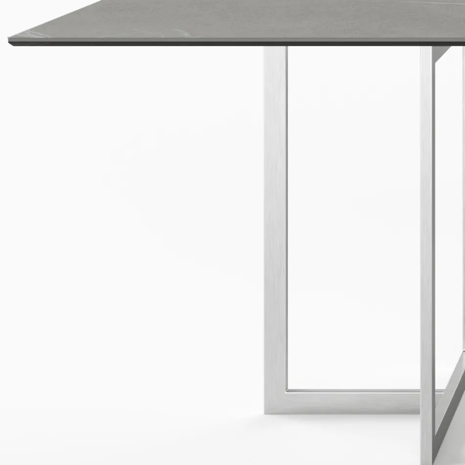 Rectangular Dining Table in Porcelain Stoneware Made in Italy - Emilio Viadurini