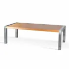 Rectangular dining table in oak wood and Frodo steel Viadurini