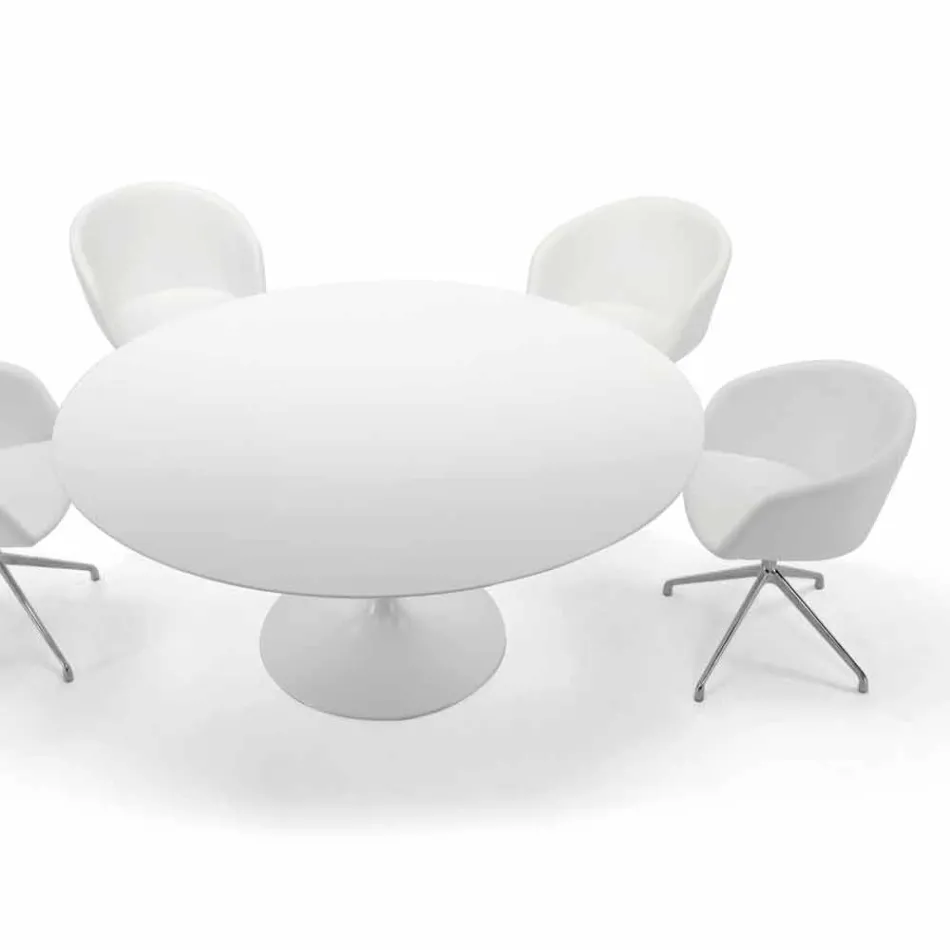 Round Dining Table with Laminate Top Made in Italy – Dollars Viadurini