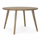 Homemotion Round Dining Table with Mango Wood Top - Rondolo Viadurini