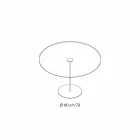 Round Dining Table with Extralight Glass Top Made in Italy - Dolce Viadurini