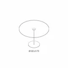 Round Dining Table with Extralight Glass Top Made in Italy - Dolce Viadurini