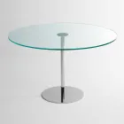 Round Dining Table with Extralight Glass Top Made in Italy - Dolce Viadurini